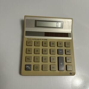 Vintage Texas Instruments TI-1795 Solar Calculator Beige Accounting Tested Works